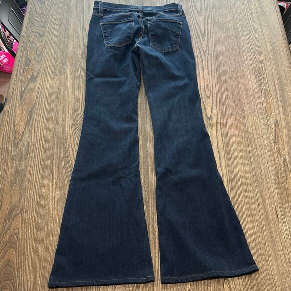 James Jeans Humphrey High Rise Flare Leg Jeans  Adore Stretch Dark Wash Blue - Picture 9 of 11
